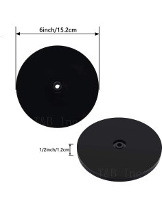 TamBee Organizador Lazy Susan Acrílico 15,24 cm Negro 2