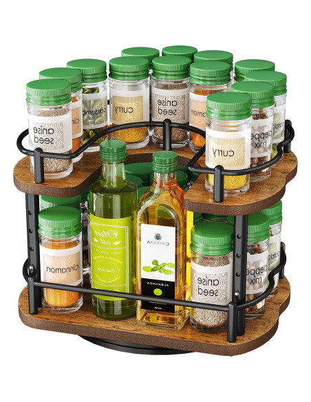 Organizador Lazy Susan SNTD 2 Niveles Madera 25,4 cm Negro Organizador Lazy Susan SNTD 2 Niveles Madera 25,4 cm Negro