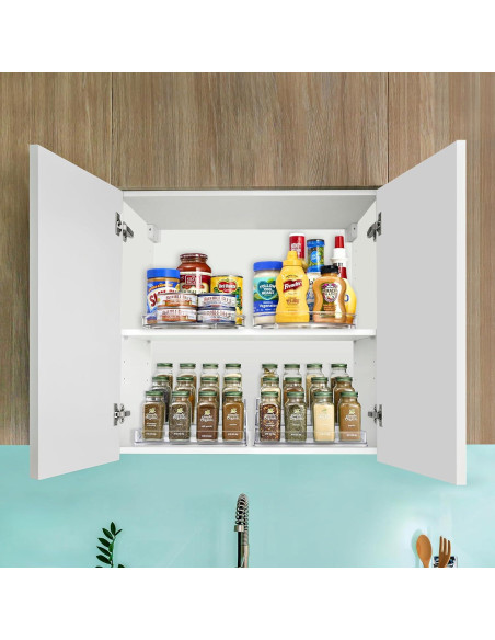 Conjunto organizador de especias Sorbus 3 niveles y Lazy Susan Conjunto organizador de especias Sorbus 3 niveles y Lazy Susan