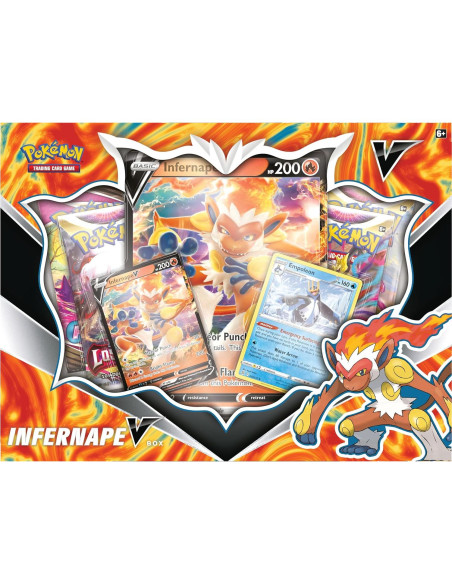 Cajas de Cartas Pokémon Infernape V - 1 Carta Foil + 4 Paquetes Cajas de Cartas Pokémon Infernape V - 1 Carta Foil + 4 Paquetes