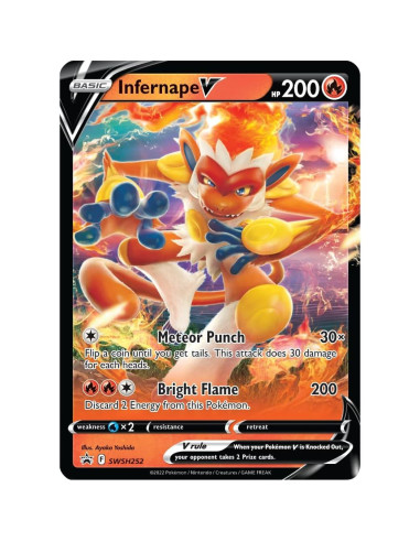 Cajas de Cartas Pokémon Infernape V - 1 Carta Foil + 4 Paquetes