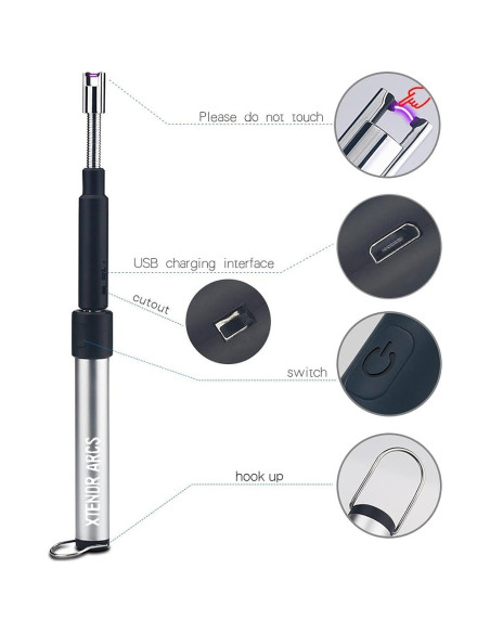 Encendedor Eléctrico Extensible XTENDR ARCS 78 cm Azul Encendedor Eléctrico Extensible XTENDR ARCS 78 cm Azul