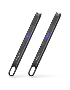 Encendedores Eléctricos Recargables TOPKAY 2 Piezas Negro