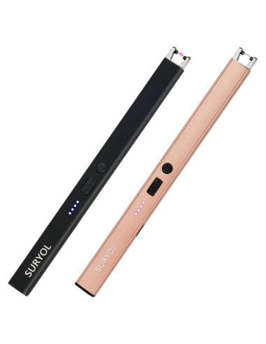 Encendedor Eléctrico Recargable USB Tipo-C SURYOL 2 Pzs