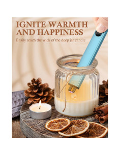 Encendedor eléctrico recargable CAREVER azul - sin llama 2