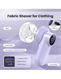 Afeitadora de Tela Bubbacare Recargable 6 Cuchillas LED 2