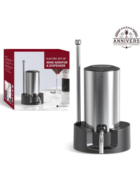 Dispensador Aerador de Vino Eléctrico ANNIVERS Recargable Dispensador Aerador de Vino Eléctrico ANNIVERS Recargable