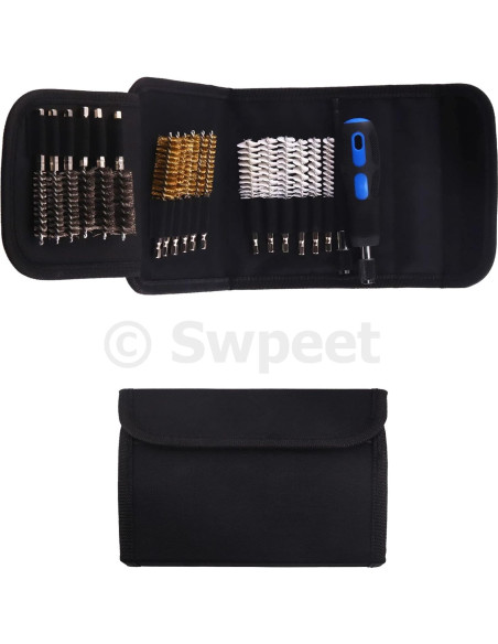 Kit de Cepillos de Alambre Swpeet 24 Piezas 3 Materiales Kit de Cepillos de Alambre Swpeet 24 Piezas 3 Materiales