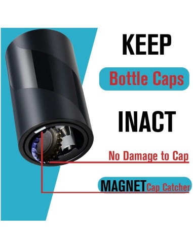 2 Abrebotellas Automáticos Uinxan con Imán - Negro