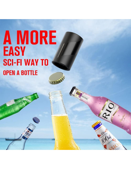 2 Abrebotellas Automáticos Uinxan con Imán - Negro 2 Abrebotellas Automáticos Uinxan con Imán - Negro