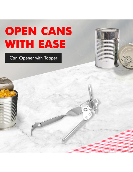 Abrelatas manual Chef Craft con golpeador 16,5 cm acero Abrelatas manual Chef Craft con golpeador 16,5 cm acero