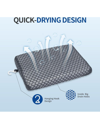Cojín para Asiento de Ducha Anycosy Gris Mediano Antideslizante