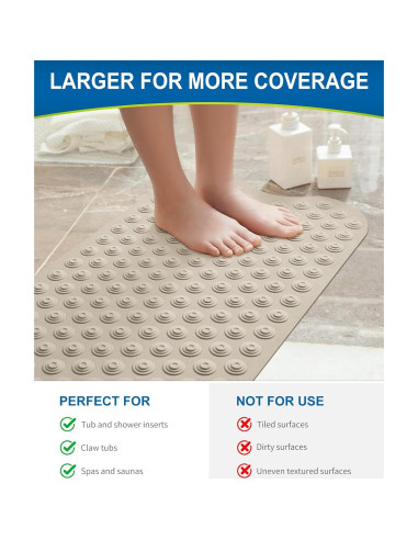 Alfombra de Baño Antideslizante Bligli 99x41 cm Marrón