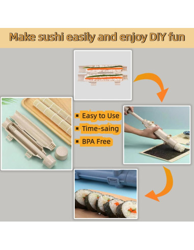 Kit de Hacer Sushi Glowgath 22 Piezas Profesional