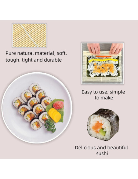 Kit de Hacer Sushi Glowgath 22 Piezas Profesional Kit de Hacer Sushi Glowgath 22 Piezas Profesional