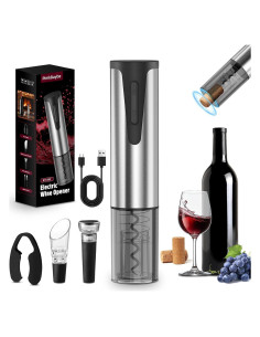 Abridor de Vino Eléctrico Recargable Zhongshan 348g 4 en 1