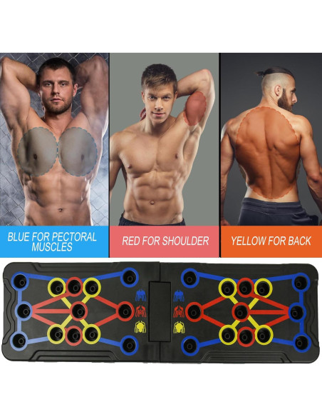 Tabla de Flexiones Plegable Locisne 14 en 1 Antideslizante Tabla de Flexiones Plegable Locisne 14 en 1 Antideslizante