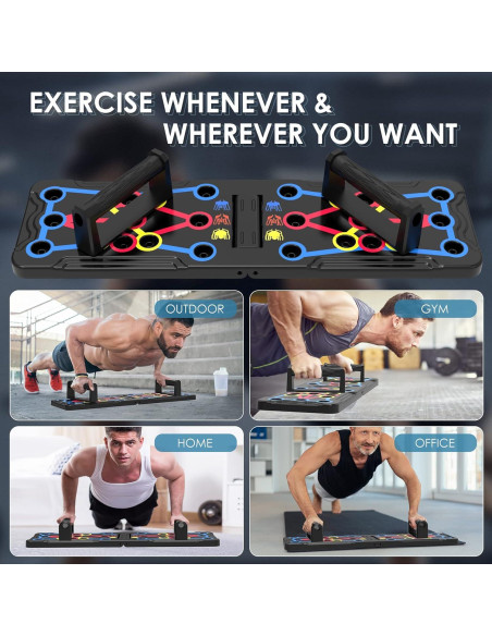 Tabla de Flexiones Plegable Hinsarcd 30 en 1 para Ejercicio Tabla de Flexiones Plegable Hinsarcd 30 en 1 para Ejercicio