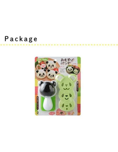 Kit Molde Bolas de Arroz Panda Arnest con Cortador Nori