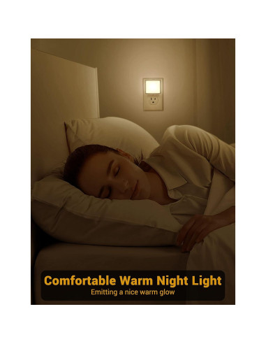 Luces Nocturnas Enchufables JandCase 3000K 2 Piezas LED