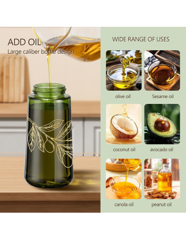 Rociador de Aceite de Oliva Bieencooha 173.5 g Vidrio Verde