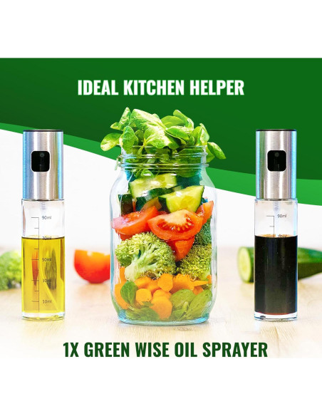Rociador de Aceite GREEN WISE 100 ml Acero Inoxidable Rociador de Aceite GREEN WISE 100 ml Acero Inoxidable