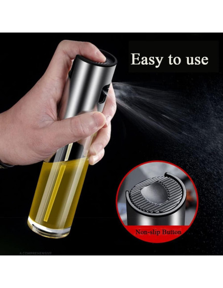 Rociador de Aceite ZEREOOY 100ml Acero Inoxidable Vidrio Rociador de Aceite ZEREOOY 100ml Acero Inoxidable Vidrio