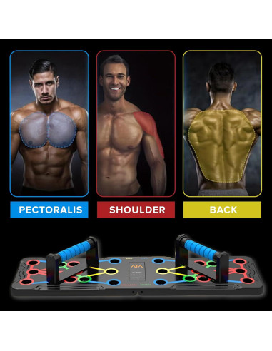 Tablero de Flexiones Plegable ATA-Strength 15 en 1 con Bandas