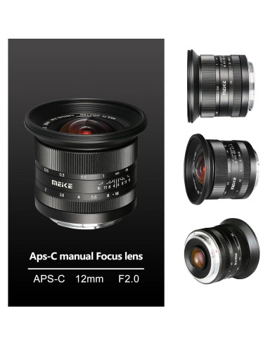 Lente Meike 12mm F2.0 Gran Angular Manual para Sony E