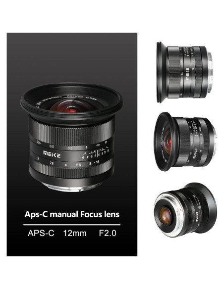 Lente Meike 12mm F2.0 Gran Angular Manual para Sony E Lente Meike 12mm F2.0 Gran Angular Manual para Sony E