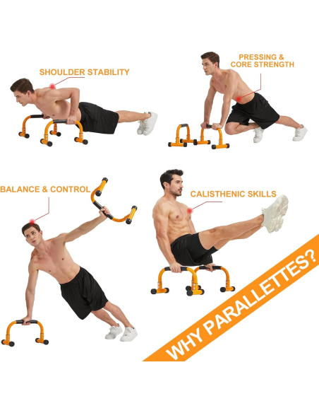 Barra de Flexiones Yokele 24 cm Antideslizante para Calistenia Barra de Flexiones Yokele 24 cm Antideslizante para Calistenia