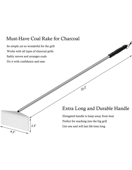 Rastrillo de cenizas Grilliance 64 cm para parrilla BBQ Rastrillo de cenizas Grilliance 64 cm para parrilla BBQ