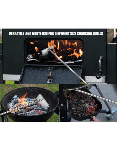 Rastrillo de cenizas Grilliance 64 cm para parrilla BBQ
