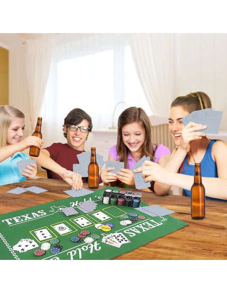 Juego de Poker Texas Hold'em Gamie - Set Completo para 10 Jugadores Juego de Poker Texas Hold'em Gamie - Set Completo para 10 Jugadores