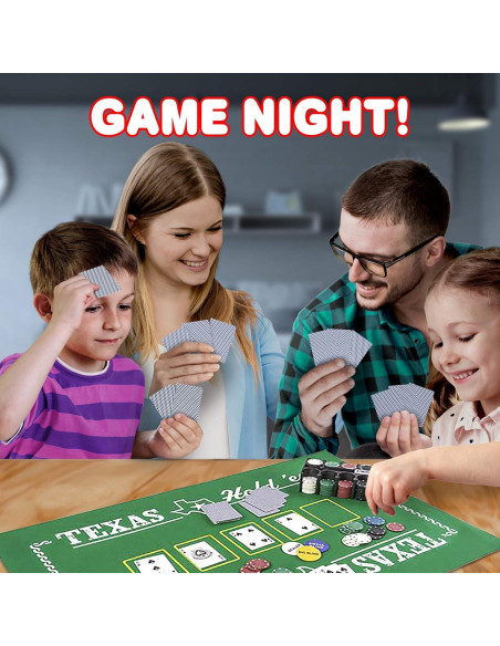 Juego de Poker Texas Hold'em Gamie - Set Completo para 10 Jugadores Juego de Poker Texas Hold'em Gamie - Set Completo para 10 Jugadores