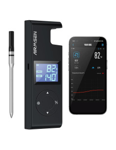 Termómetro de Carne Inalámbrico AIRMSEN Bluetooth 5.4