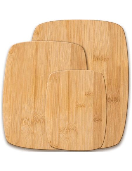 Juego de Tablas de Cortar de Bambú 3 Piezas - Bambüsi Juego de Tablas de Cortar de Bambú 3 Piezas - Bambüsi