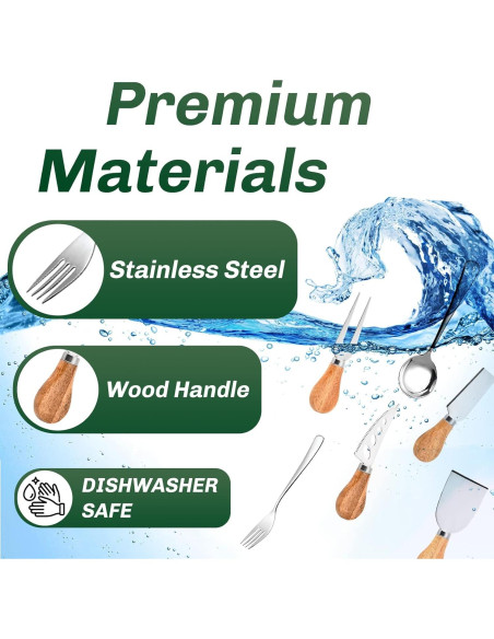 Juego de Cuchillos de Queso BBKON 22 Piezas Acero Inoxidable Juego de Cuchillos de Queso BBKON 22 Piezas Acero Inoxidable