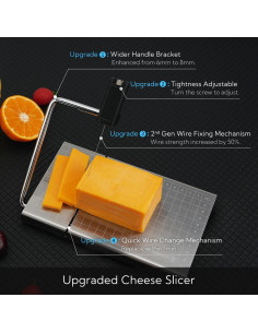Cortador de Queso KITCHENDAO KD20326 Acero Inoxidable 2