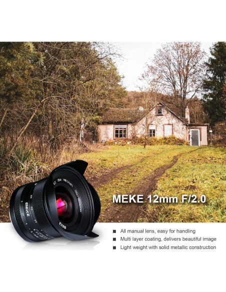 Lente Meike 12mm F2.0 Gran Angular Manual para Sony E Lente Meike 12mm F2.0 Gran Angular Manual para Sony E