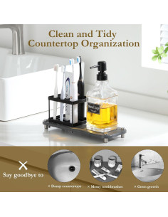 Soporte para Cepillos de Dientes Shinowa con Dispensador de Jabón 2