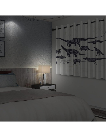 Cortinas Opacas Uiiooazy Dinosaurios 2 Paneles 105x213 cm Cortinas Opacas Uiiooazy Dinosaurios 2 Paneles 105x213 cm