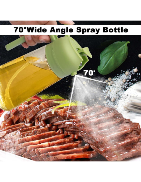 Spray de Aceite 2 en 1 HOPKASE 600ml Blanco y Verde Spray de Aceite 2 en 1 HOPKASE 600ml Blanco y Verde
