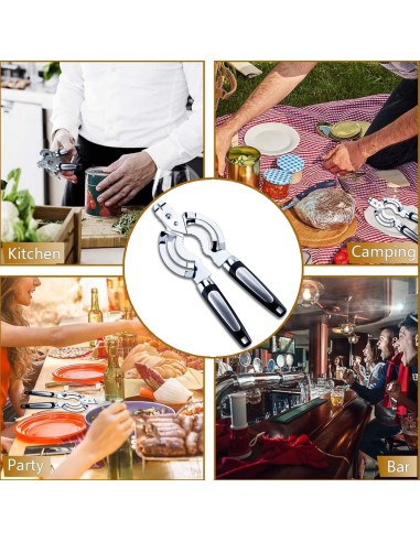 Abrebotellas Zoiwdur de Acero Inoxidable para Manos Débiles