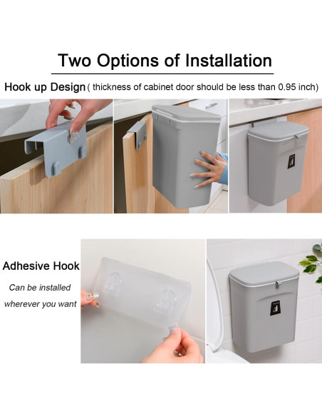 Cubo de Compostaje Tiyafuro 9L Gris Montable para Cocina Cubo de Compostaje Tiyafuro 9L Gris Montable para Cocina