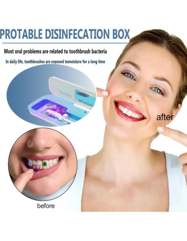 Estuche desinfectante UV-C para cepillos de dientes UWTLFCE