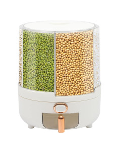 Dispensador de Arroz Unnsiapit 6 Compartimentos 6.5kg Blanco