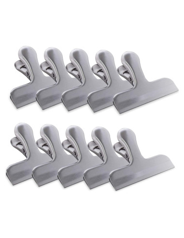 Paquete de 10 Clips de Bolsa Metal Pesado Super Z Outlet 7,62 cm