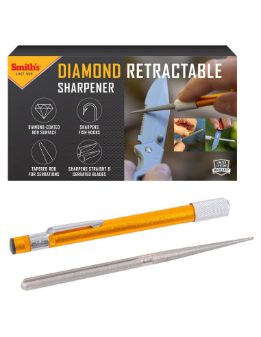 Afilador Retráctil de Diamante Smith's DRET - Compacto y Reversible