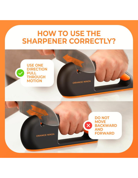 Afilador de cuchillos 4 etapas Sharp Pebble - Negro/Naranja Afilador de cuchillos 4 etapas Sharp Pebble - Negro/Naranja